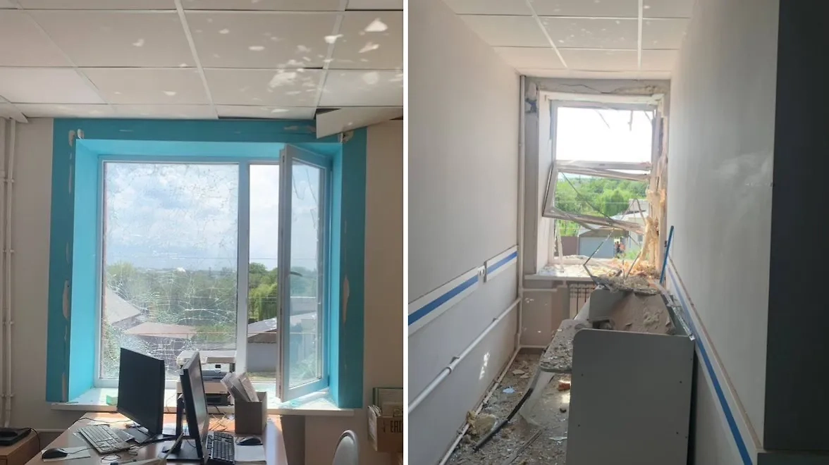 Сотрудница ранена в результате атаки дрона-камикадзе на соцобъект в Грайвороне Обложка © Telegram / Вячеслав Гладков