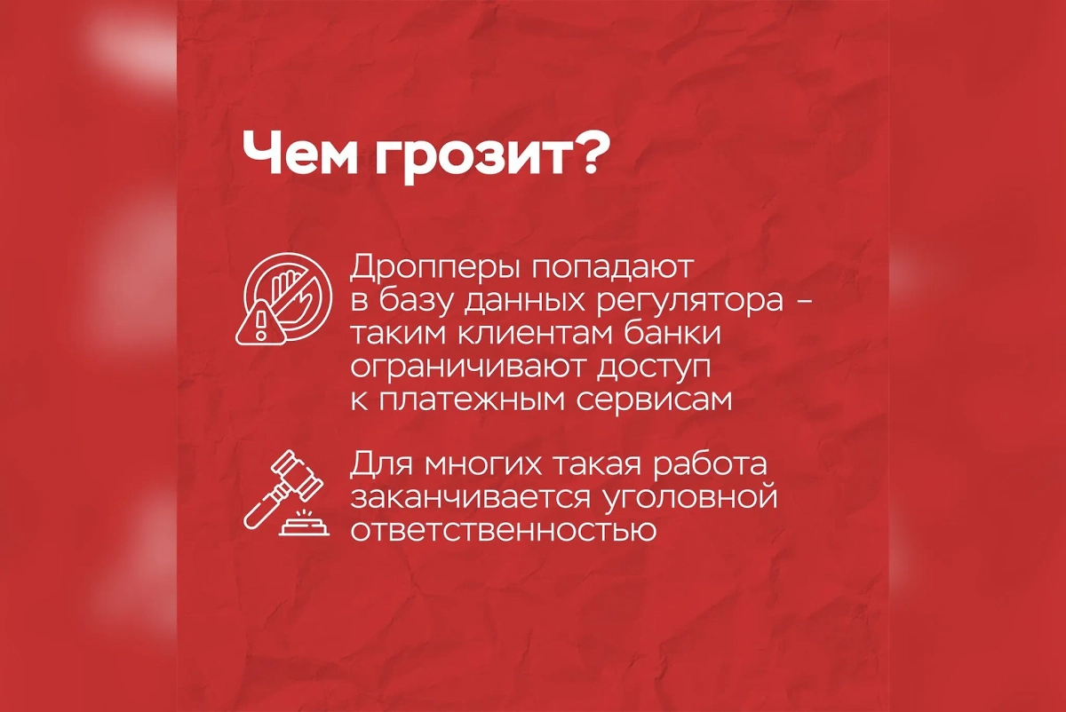 Карточки ЦБ РФ о том, кто такие дропы и как не стать сообщником мошенников. Изображение © Предоставлено Life.ru