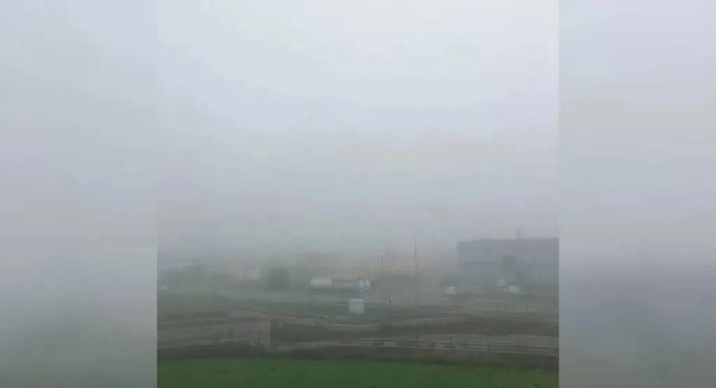 Пулково в плотном тумане. Фото © "Московский район, Санкт-Петербург"