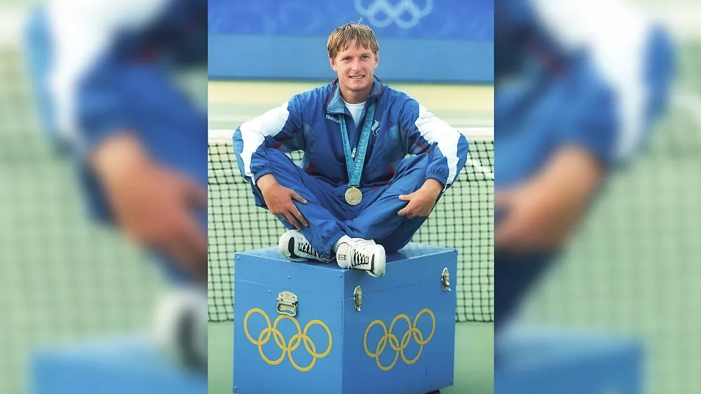 Австралия. Сидней. Российский теннисист Евгений Александрович Кафельников, победивший в мужском одиночном разряде в 2000 году. Фото © ТАСС / Роберт Максимов