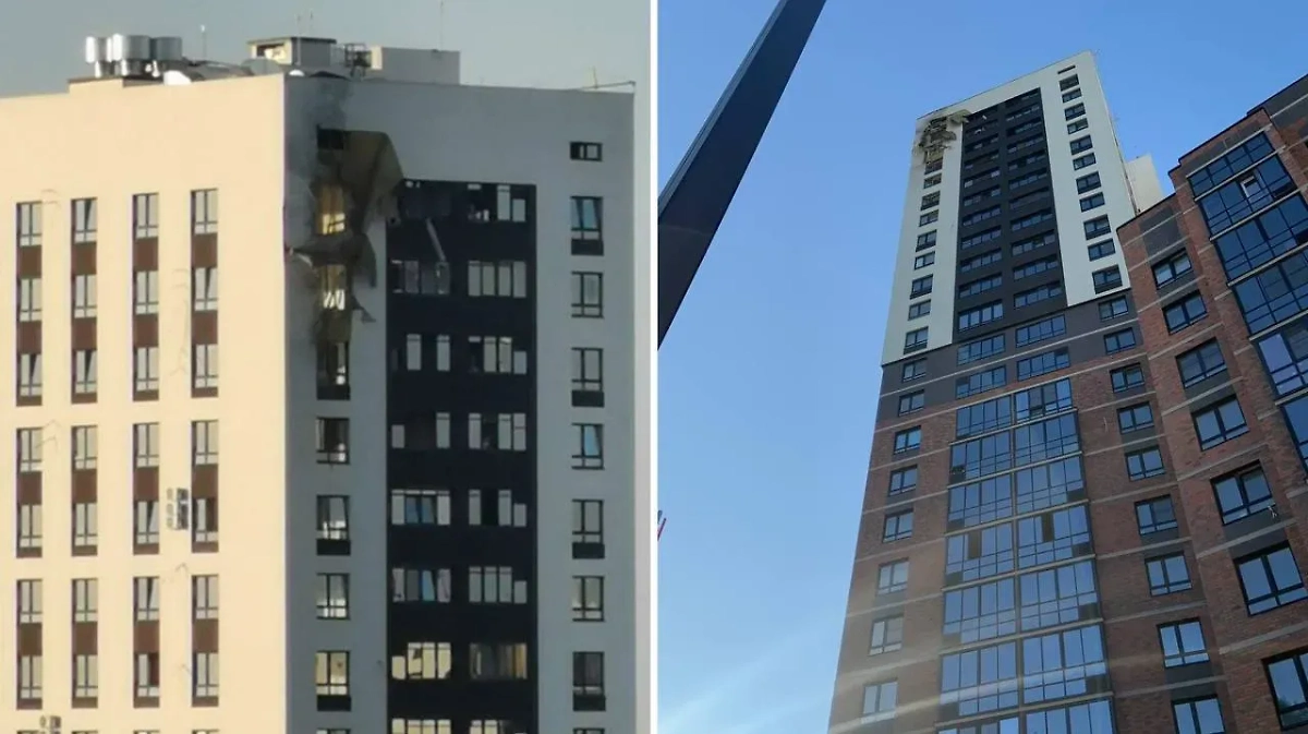 Последствия атаки БПЛА ВСУ на Воронеж. Фото © Telegram / Гусев