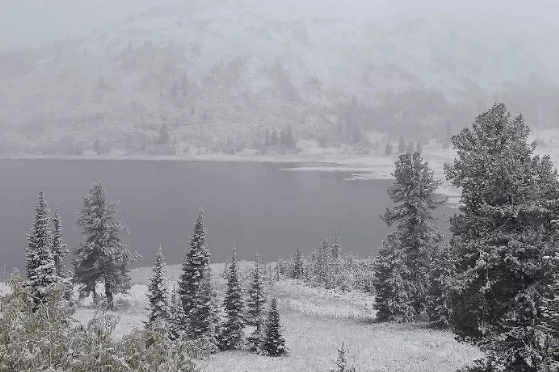 В Красноярском крае выпал первый снег. Фото © VK / MDK Красноярск
