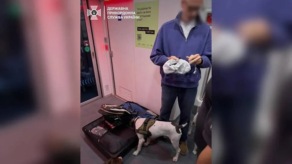 Гражданин Франции, который пытался ввезти на Украину 13 граммов наркотиков. Фото © Telegram / Госпогранслужба Украины