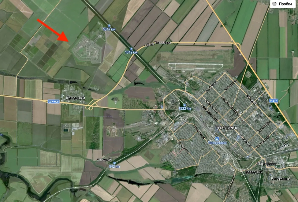 К северу от населённого пункта Каменный температурные карты как NASA, так и Аэрокосмоса зафиксировали несколько очагов возгорания. Фото © Telegram / Zergulio