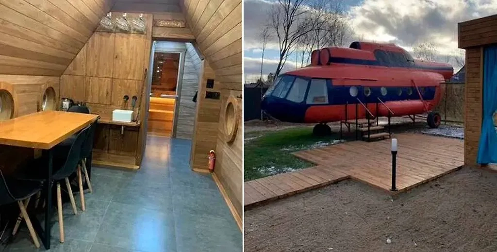 Житель ХМАО построил сауну в старом вертолёте. Фото © Avito.ru