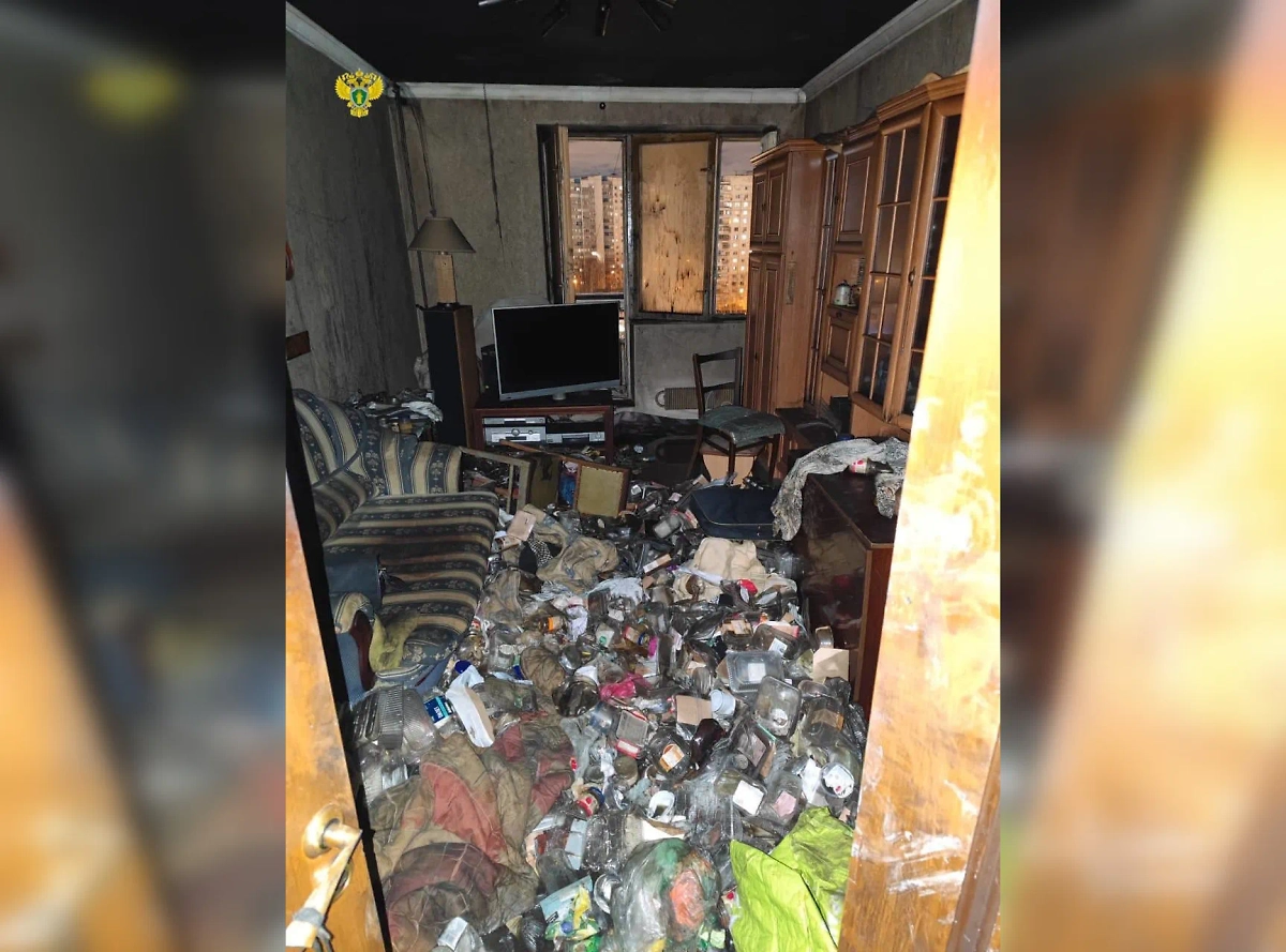Последствия пожара в квартире многоэтажки в Москве. Фото © Telegram / Прокуратура Москвы