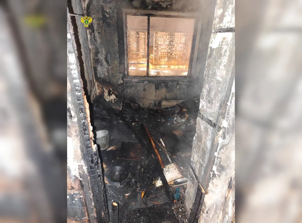 Пожар в квартире многоэтажки в Москве. Фото © Telegram / Прокуратура Москвы