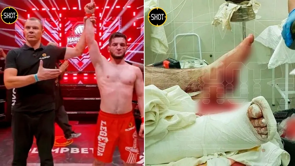 Упавший с 10-го этажа боец поп-ММА Магомед Веном Зайналов. Обложка © T.me / SHOT