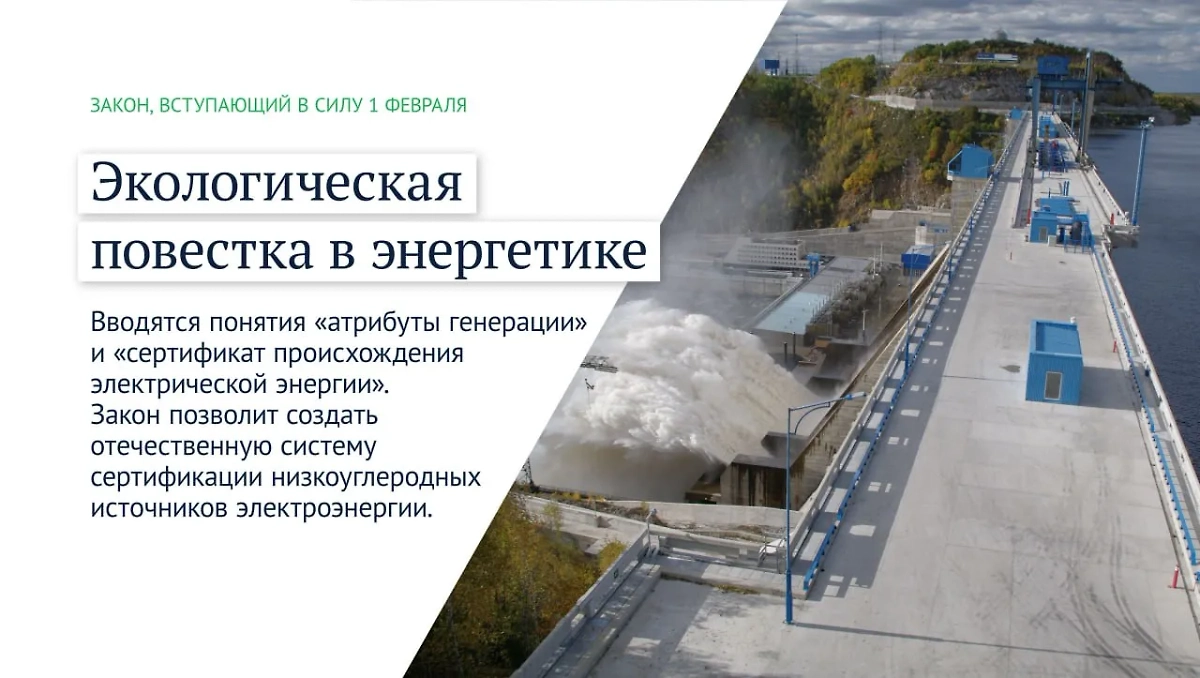 С 1 февраля вступит в силу закон об экологической повестке в энергетике. Фото © Telegram / Государственная дума