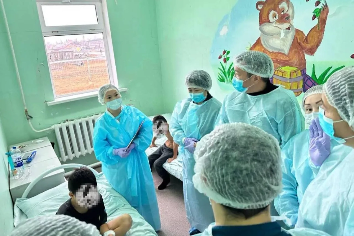 Пострадавшие дети в инфекционном отделении больницы Якутии. Фото © Telegram / Минздрав Якутии