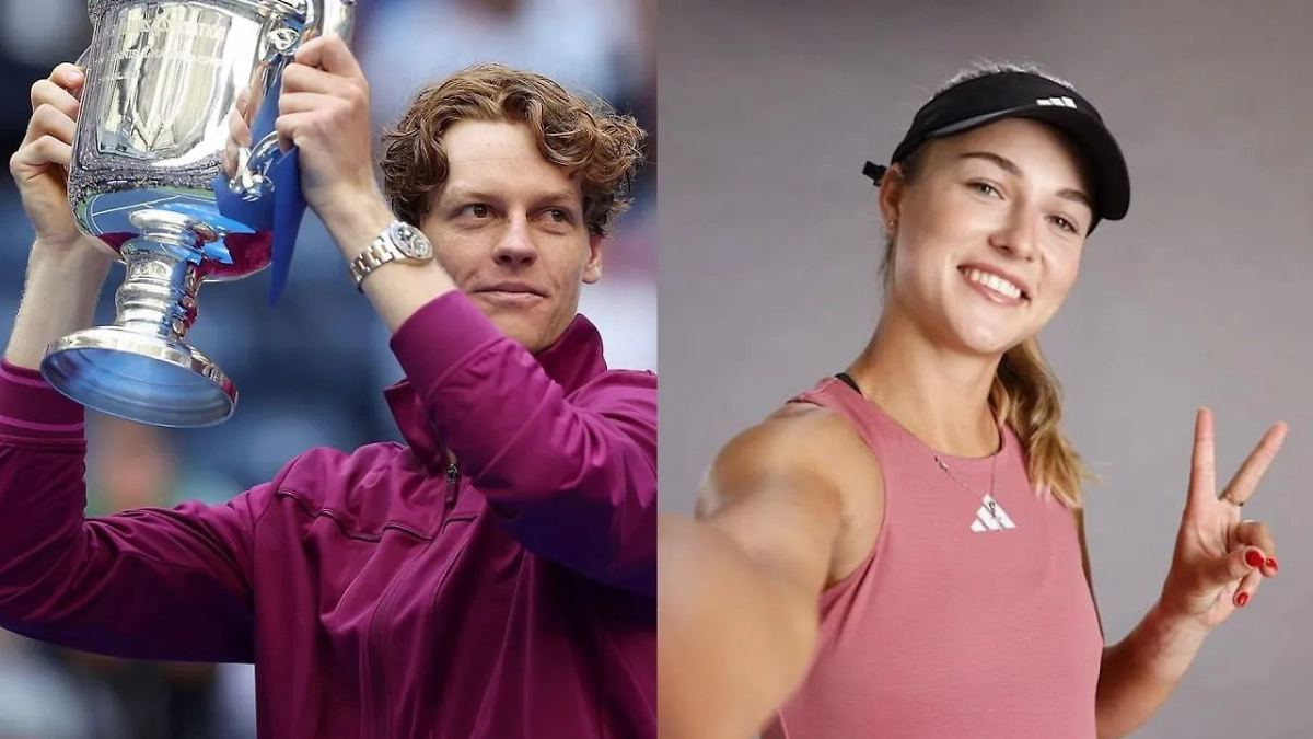 Итальянский теннисист Янник Синнер сделал предложение российской спортсменке Анне Калинской. Обложка © Instagram (признан экстремистской организацией и запрещён на территории Российской Федерации) / janniksin / annakalinskaya78