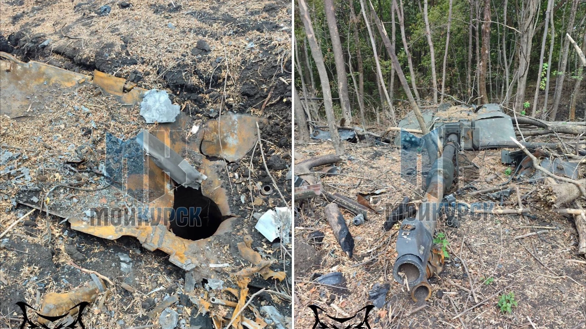 Разбитый Challenger 2 под Курском. Обложка © Telegram / МОЙ КУРСК | НОВОСТИ