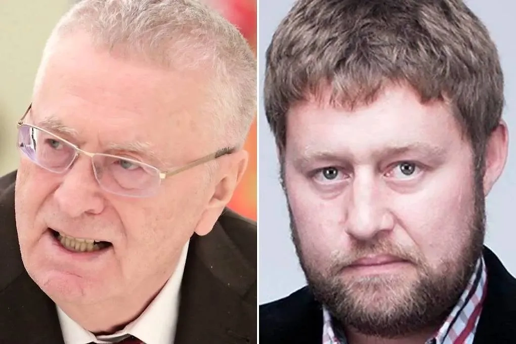 Владимир Жириновский и актёр Виктор Беломестнов, который спародировал политика. Обложка © TACC / Михаил Метцель, © Kinopoisk