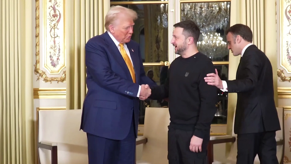 Владимир Зеленский, Эмманюэль Макрон и Дональд Трамп. Обложка © Телеграм / Zelenskiy / Official