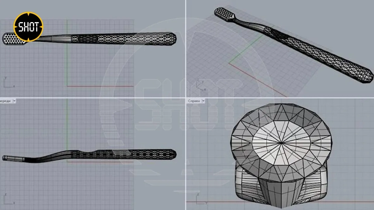 Зубная щётка с удобной и стильной рукояткой, придуманная Андреем Беловым. Фото © Telegram / SHOT