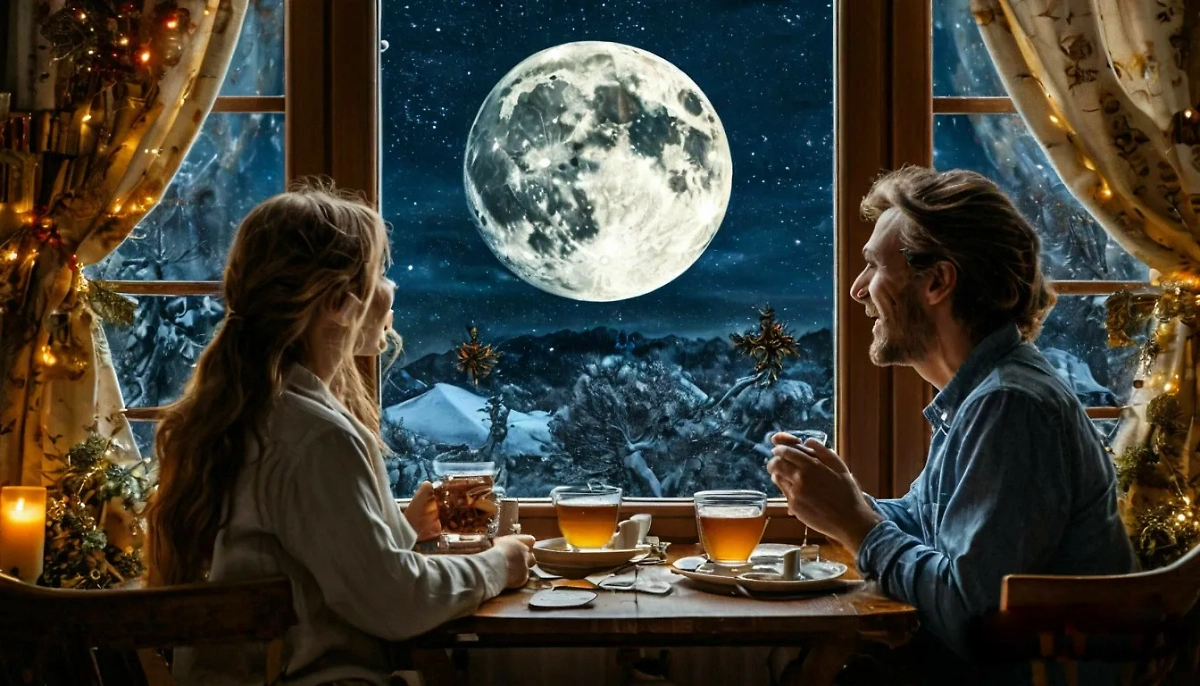 Есть ряд действий, которые не стоит совершать в Холодную Луну 15 декабря, в последнее полнолуние-2024. Фото © Шедеврум