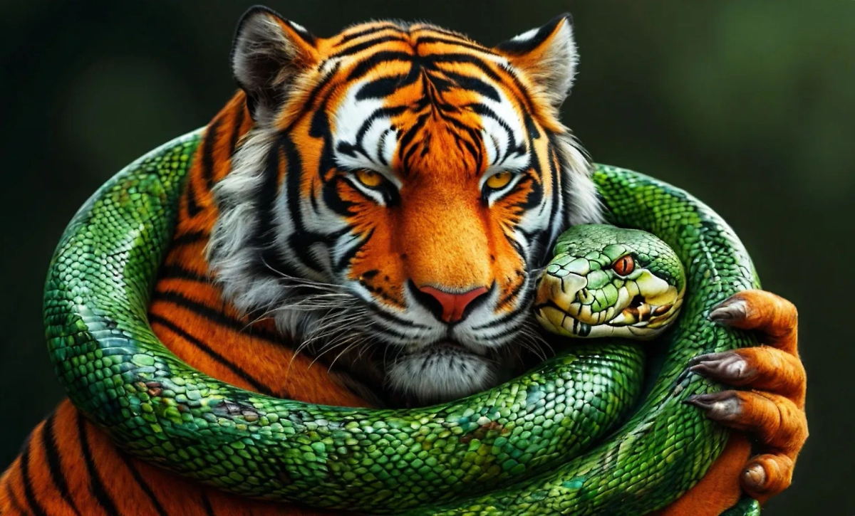 Гороскоп 2025 на работу и карьеру: как сложатся дела у Тигра в год Змеи. Фото © Шедеврум