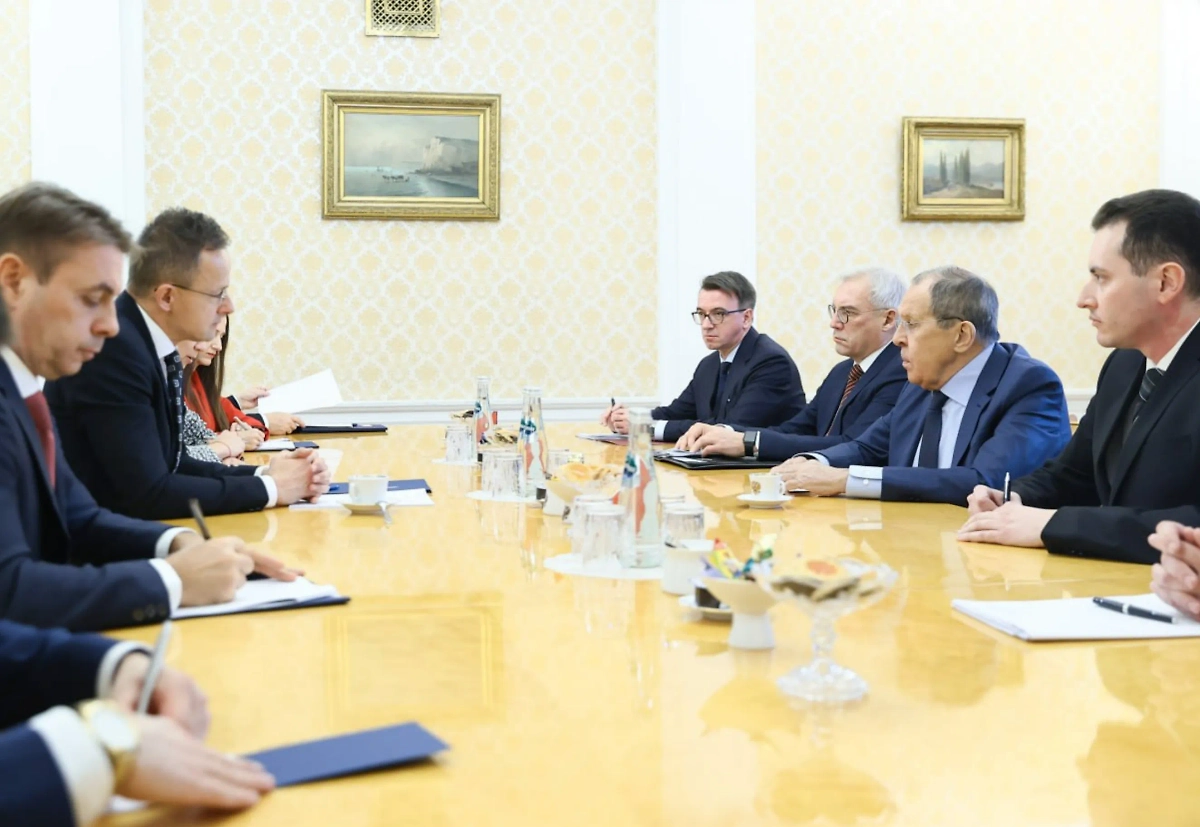 Сергей Лавров и Петер Сийярто. Обложка © Telegram / МИД России