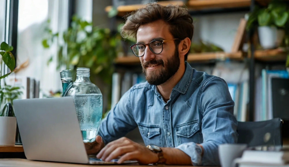 Знак зодиака Водолей. Воспользуйтесь продуктивным мышлением в 2025 году, чтобы добиться успехов в карьере. Фото © «Шедеврум»