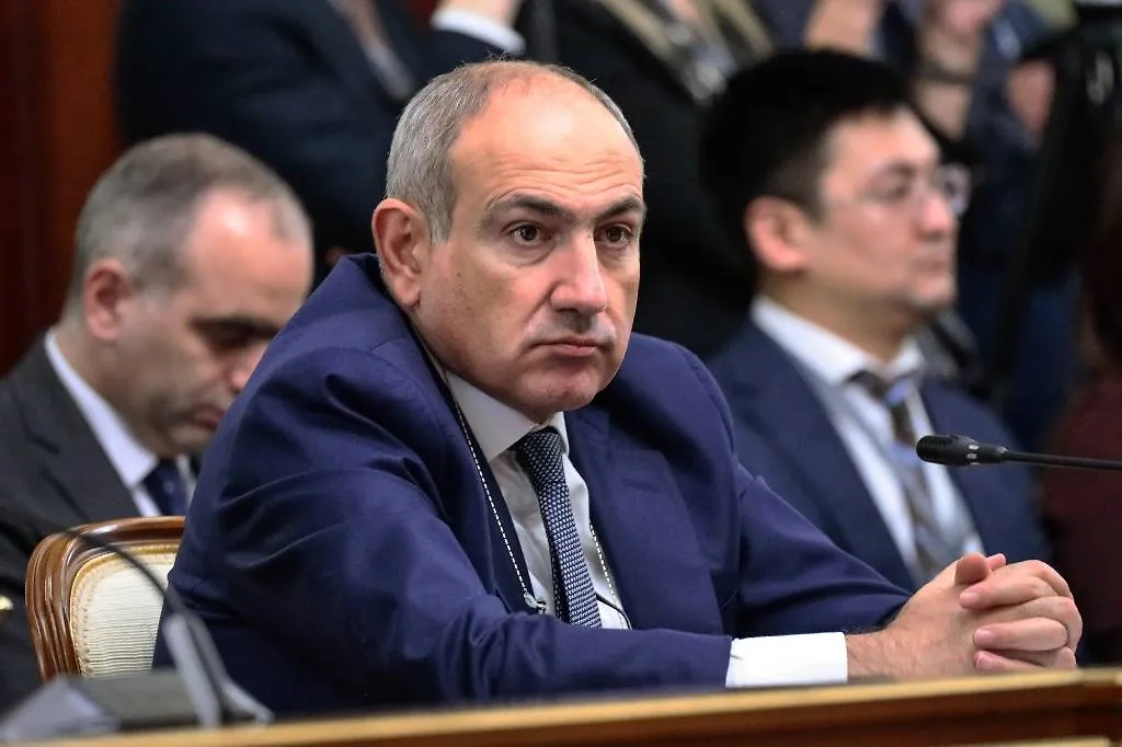 Премьер-министр Республики Аремения Никол Пашинян на заседании Евразийского межправительственного совета. Фото © Роман Наумов/URA.RU/ТАСС 