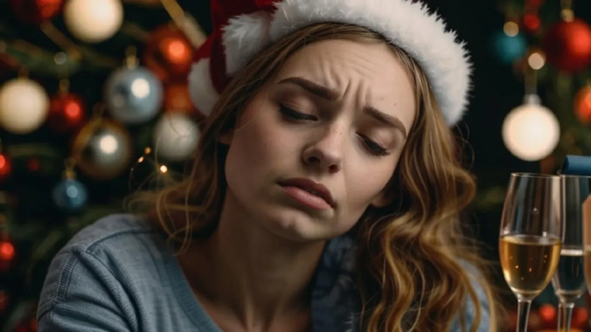 Девушка после новогоднего застолья. Обложка © Kandinsky 3.1/Life.ru