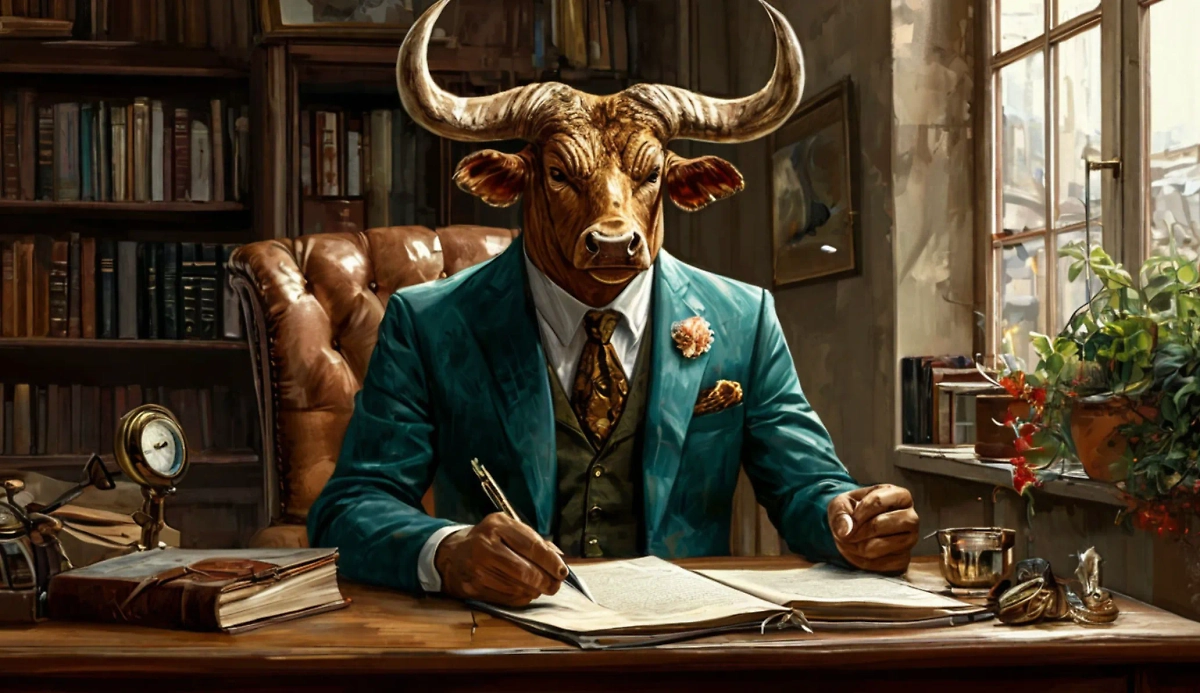 Знак зодиака Телец. Уверенность в себе и сильные навыки переговоров хорошо повлияют на их карьеру в 2025-м. Фото © «Шедеврум»