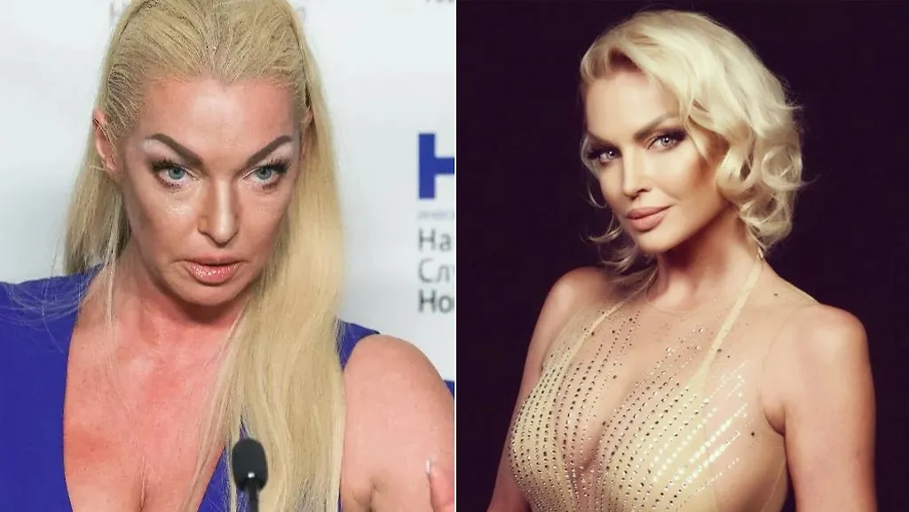 Анастасия Волочкова лишается красоты, как только косметика сходит с её лица. Фото © ТАСС / Сергей Карпухин, © Instagram (соцсеть запрещена в РФ; принадлежит корпорации Meta, которая признана в РФ экстремистской) / volochkova_art