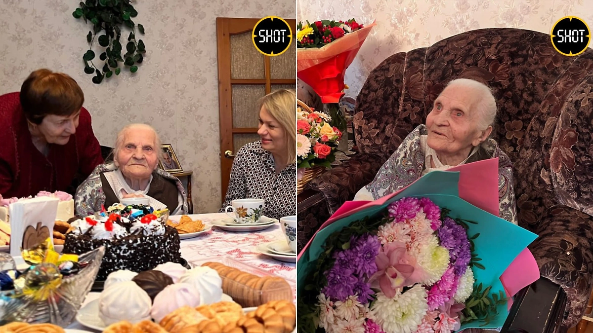 103-летняя Зоя Григорьевна Логачёва с семьёй. Обложка © t.me / SHOT