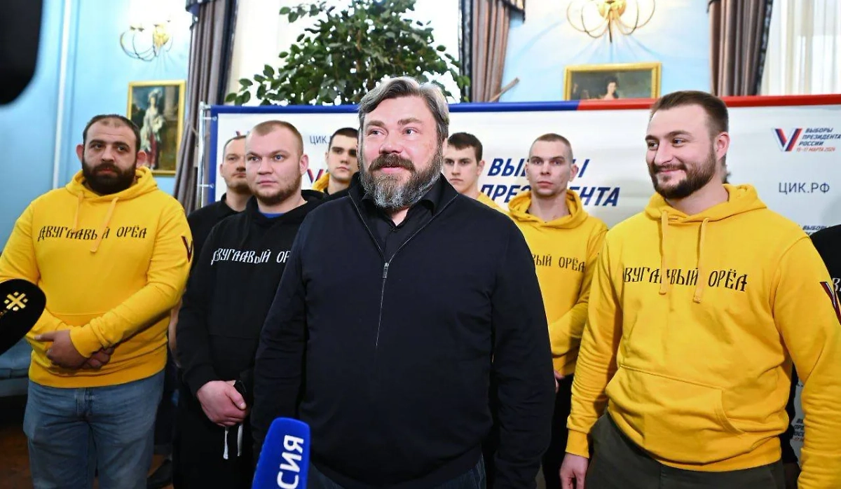 Малофеев проголосовал на выборах президента. Фото © Царьград / Олег Руковицын