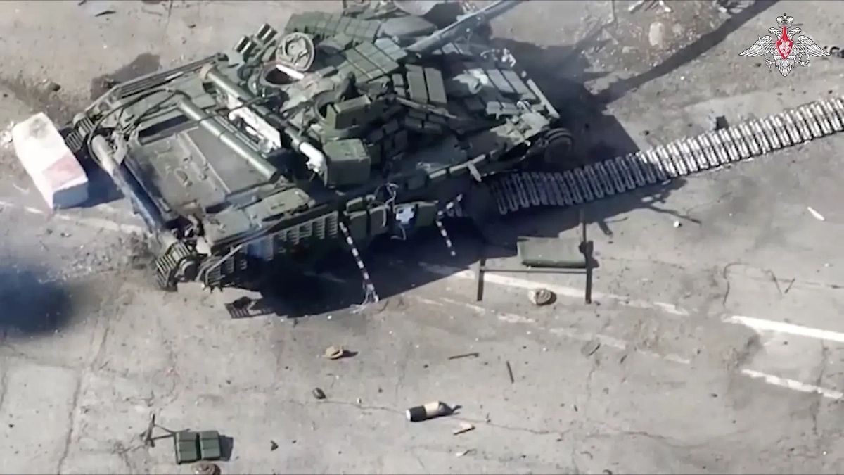 Место разгрома украинской ДРГ. Фото © Telegram / Минобороны России