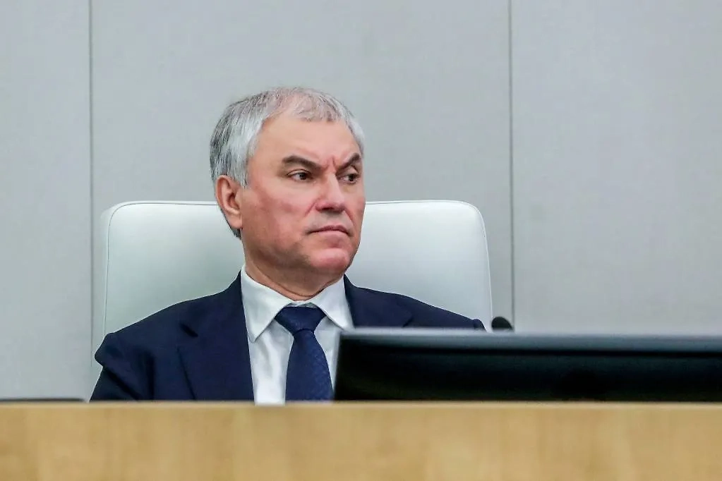 Спикер Госдумы Вячеслав Володин. Фото © ТАСС / Пресс-служба Госдумы РФ / Марат Абулхатин