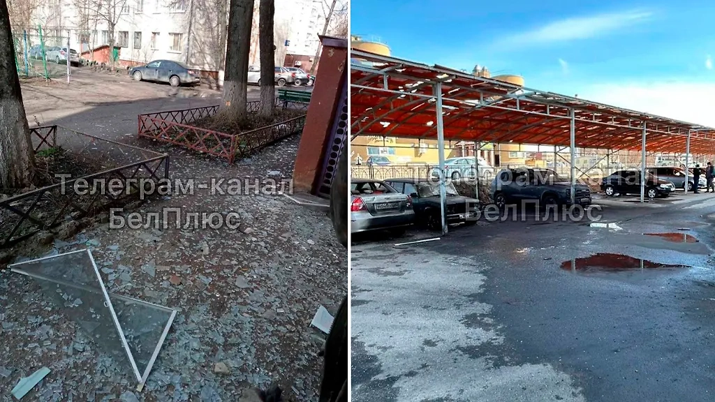 Последствия обстрела Белгорода. Обложка © Telegram / БелПлюс