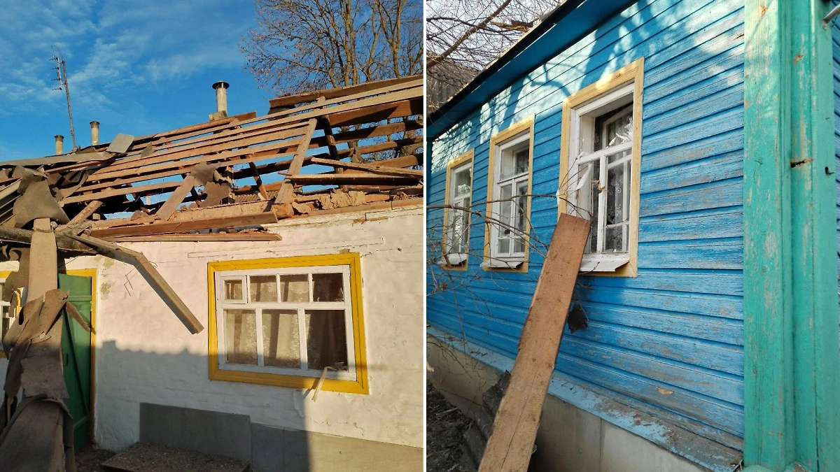 Последствия обстрела села Гуево Суджанского района. Обложка © Telegram / Роман Старовойт