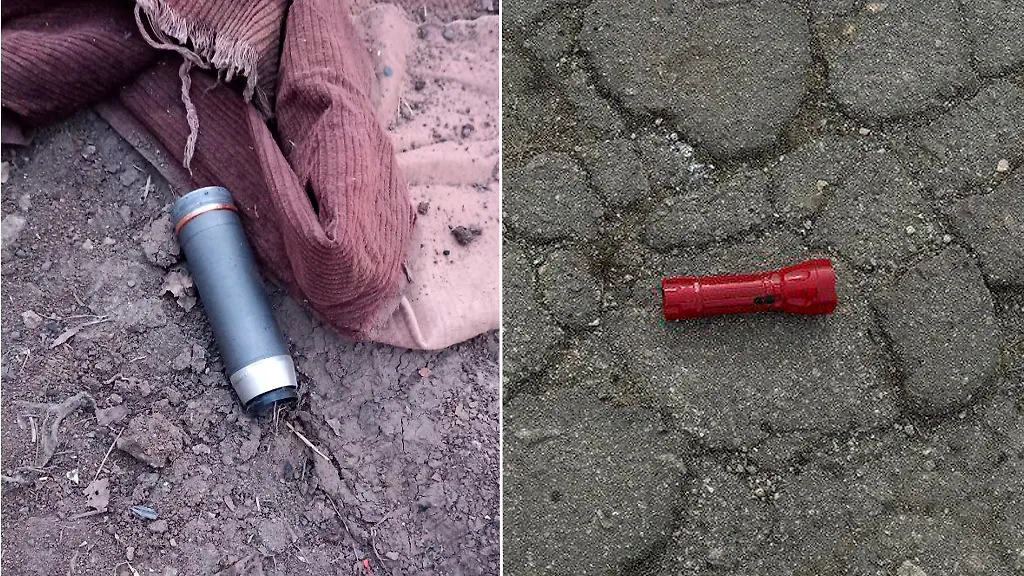 Взрывчатка, которую сбрасывают ВСУ в ДНР. Коллаж © Telegram / Приходько РИК