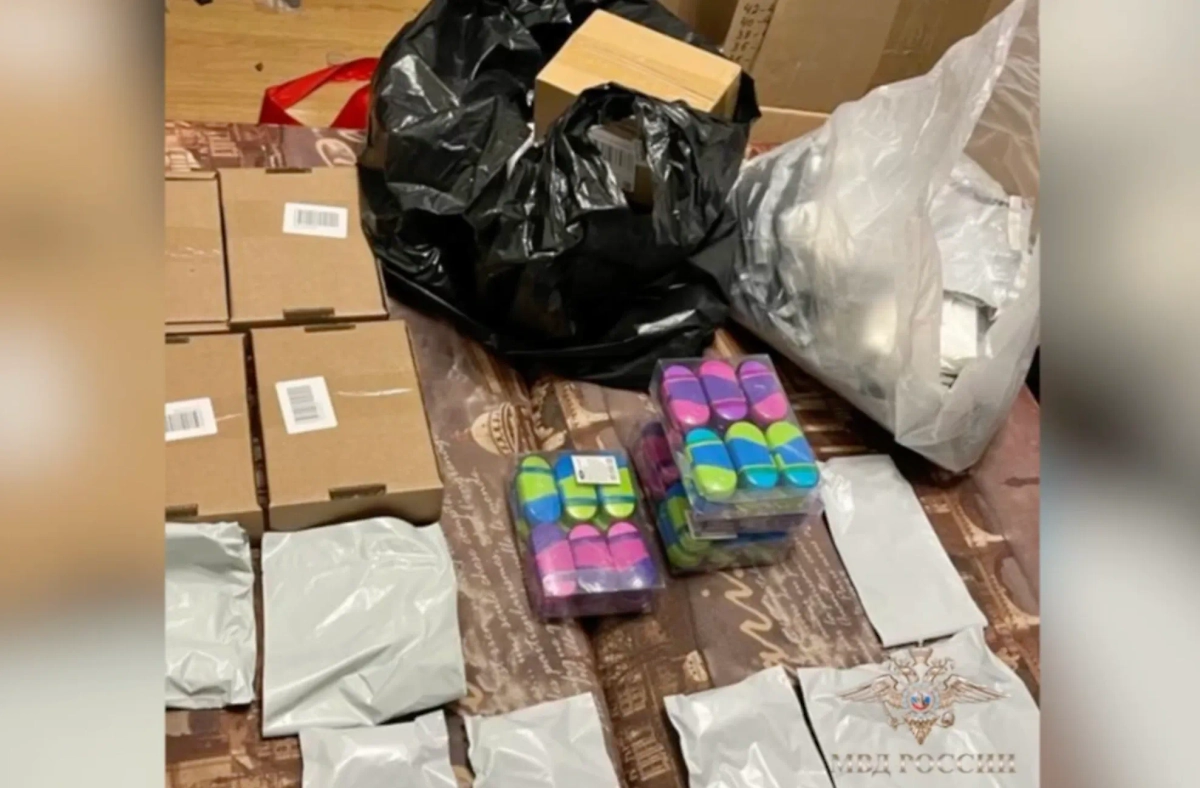 Обыски в квартире жительницы Петербурга, которая пыталась продать наркотики через Ozon. Фото © МВД