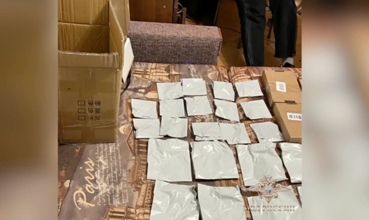 Обыски в квартире жительницы Петербурга, которая пыталась продать наркотики через Ozon. Фото © МВД