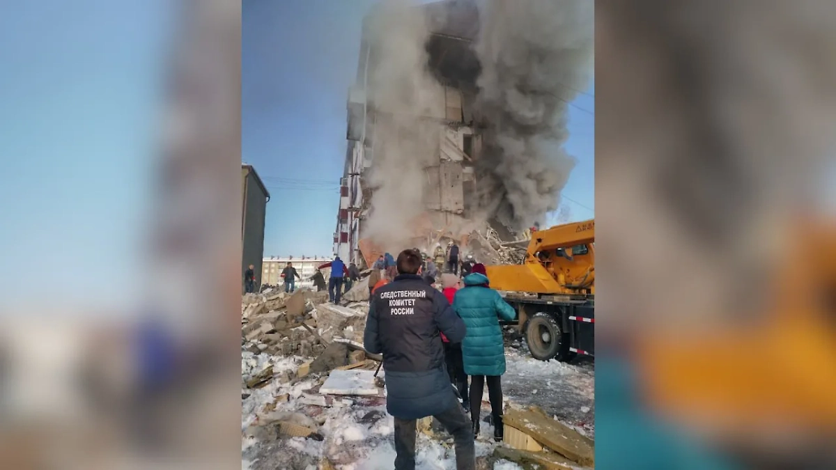 Взрыв газа в Тымовском в 2022 году. Обложка © Telegram / СУ СК России по Сахалинской области