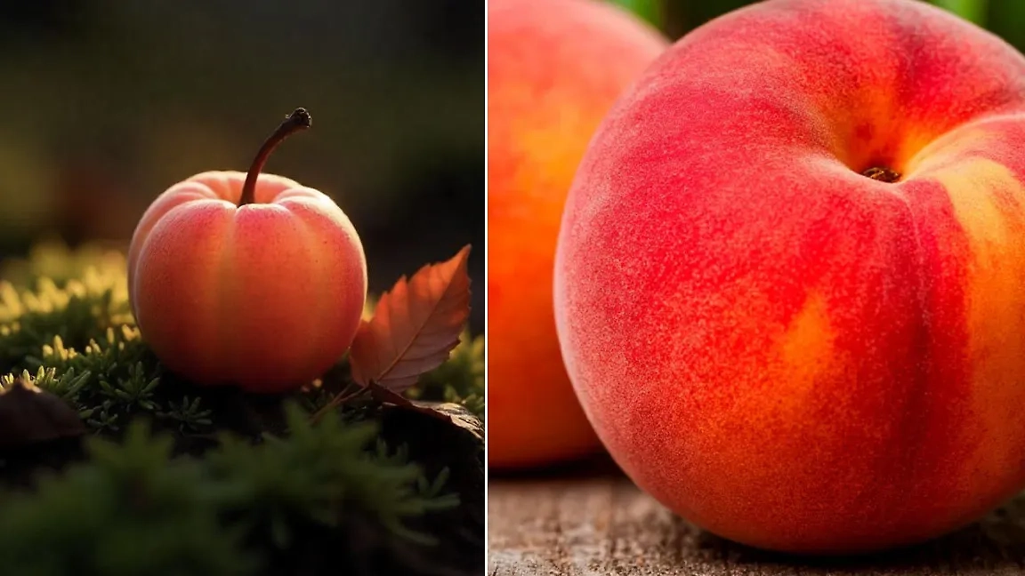 Дикие фрукты до одомашнивания человеком: каким был персик. Фото © Greepik AI, © «Шедеврум»