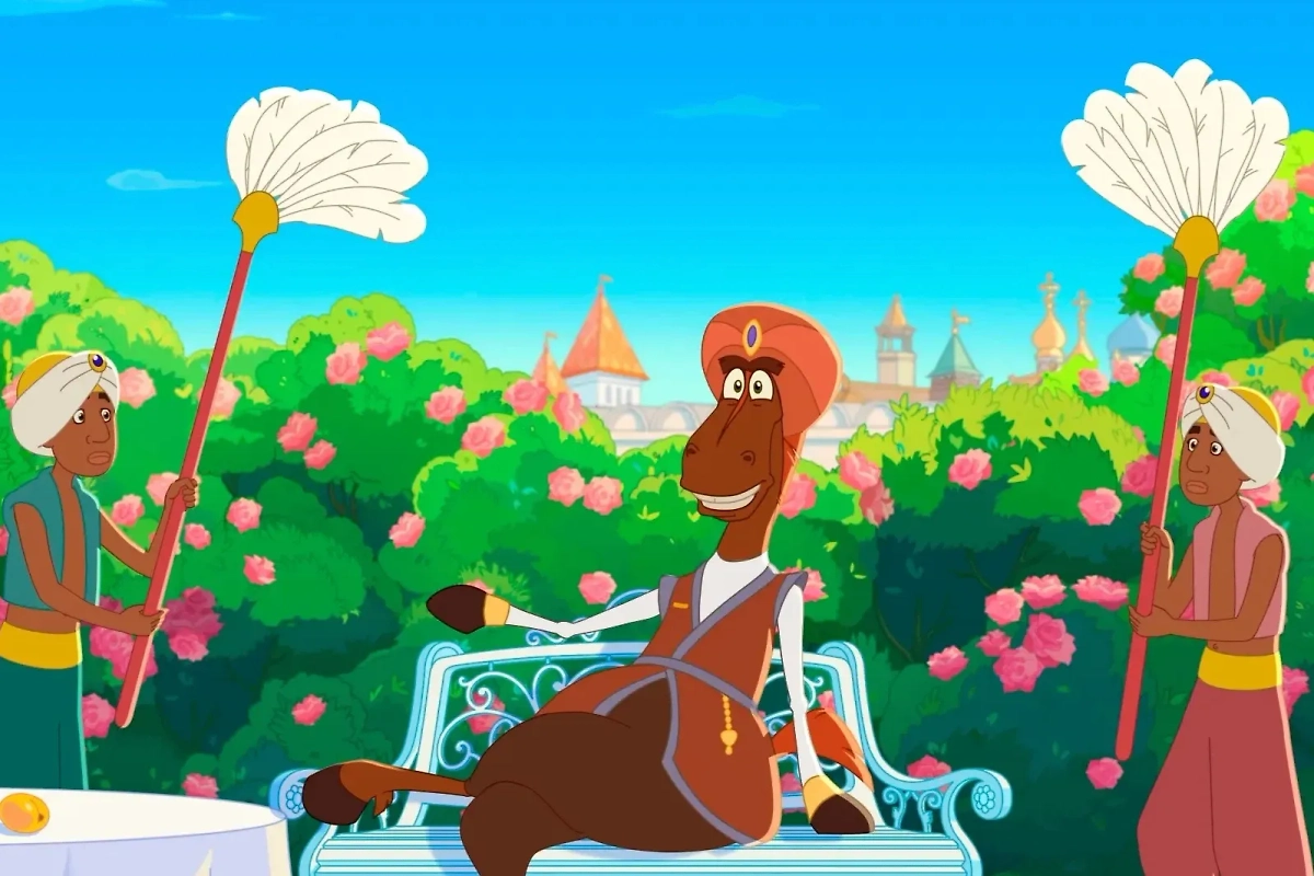 «Три богатыря» — они и в Африке «Три богатыря». Правда, в Африку никто из героев не едет. Фото © «Три богатыря. Ни дня без подвига 2» (2025), режиссёр Екатерина Салабай, сценаристы Артём Фучижи, Александр Ворожейкин и др. / Kinopoisk 