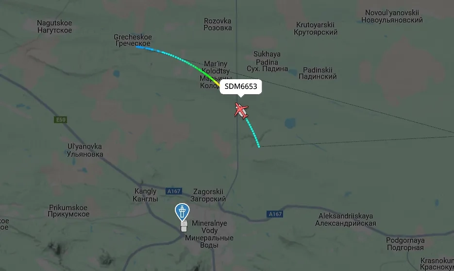 Рейс SU6653. Фото © Flightradar
