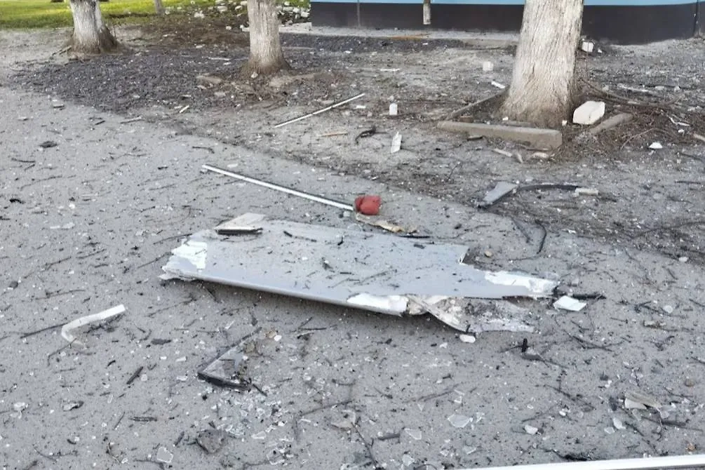 Последствия атаки БПЛА ВСУ на Курск. Фото © Telegram / Курская область