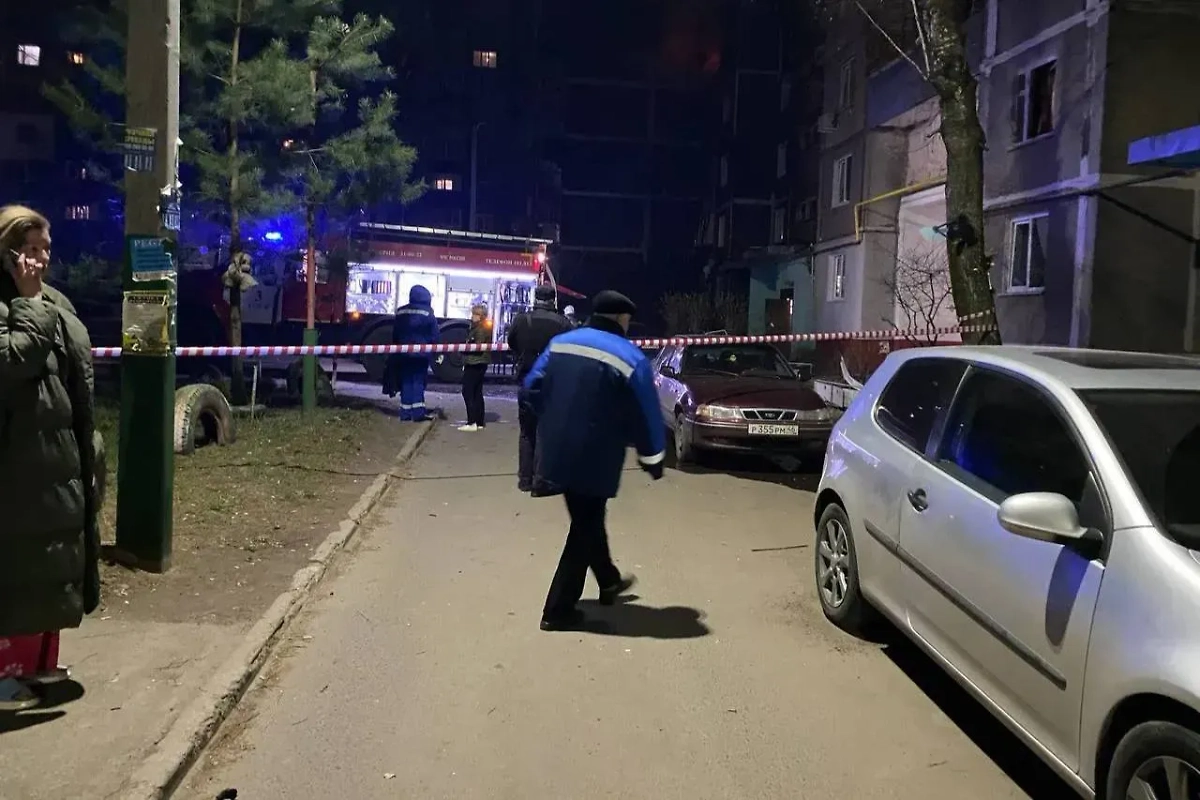 Пострадавший дом. Фото © Telegram / Курская область 