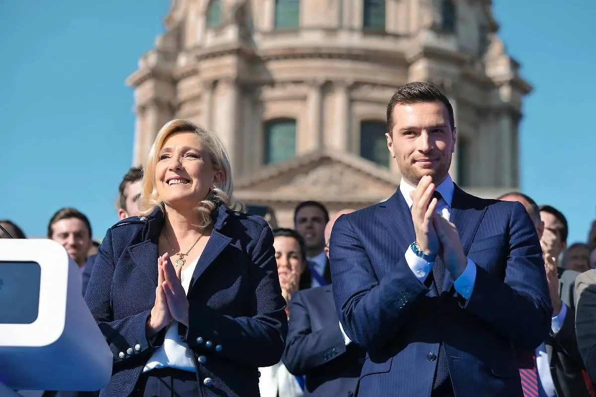 Марин Ле Пен и Жордан Барделла. Обложка © X / Marine Le Pen