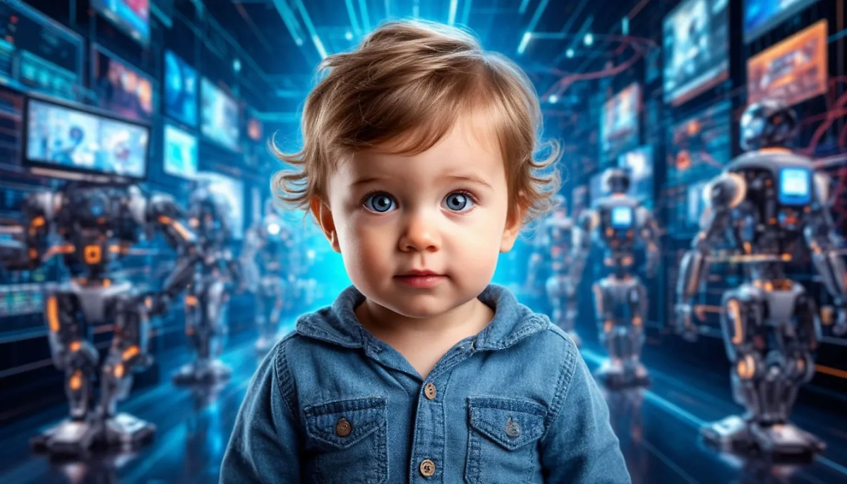 Ребёнок поколения Альфа. Обложка © Шедеврум / Life.ru