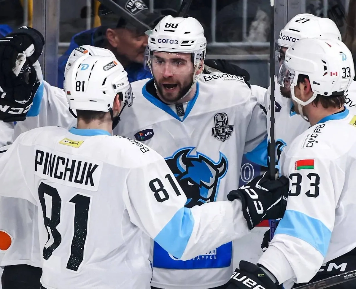 Игроки «Дин»Обложка © Telegram / ХК Динамо Минск / HC Dinamo Minsk