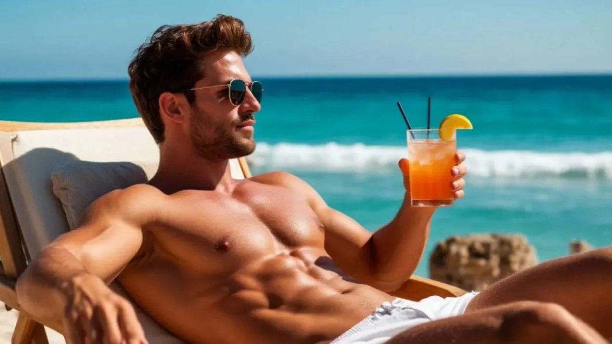 Читатель Life.ru наслаждается отдыхом у моря. Обложка © Шедеврум / Life.ru