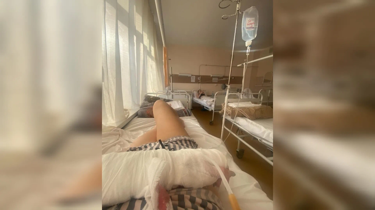 Пострадавшая в болничной палате. Фото © VK /Mary Dorofeeva