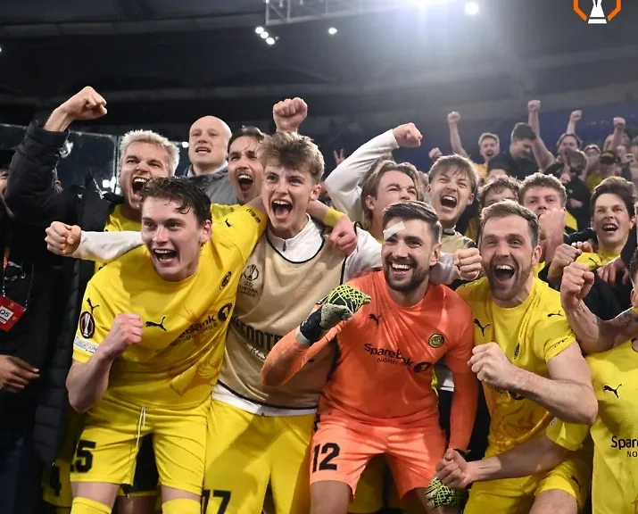 «Будё-Глимт» с российским вратарём Хайкиным вышел в полуфинал Лиги Европы. Обложка © X / UEFA Europa League