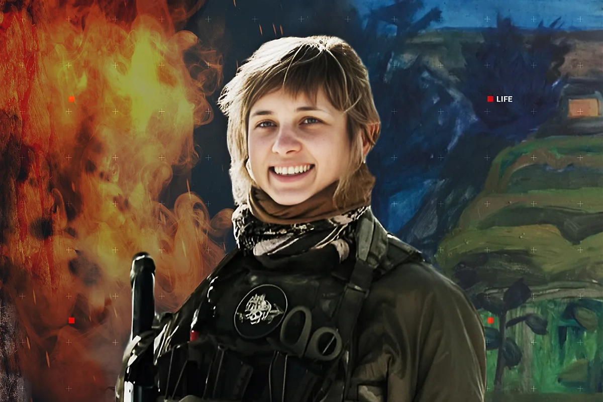 Маргарита Половинко — художница и боевик «Азова»*. Обложка © Коллаж © Life.ru, фото © Shutterstock / FOTODOM / leolintang, © Instagram (признан экстремистской организацией и запрещён на территории Российской Федерации) / pnk.group, ©  saatchiart.com 