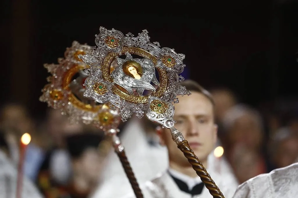 Пасхальное богослужение в храме Христа Спасителя. Фото © Life.ru / Андрей Тишин